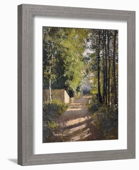 Allee sous-bois en Normandie, 1882-Gustave Caillebotte-Framed Giclee Print