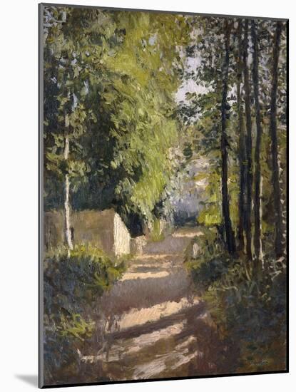 Allee sous-bois en Normandie, 1882-Gustave Caillebotte-Mounted Giclee Print