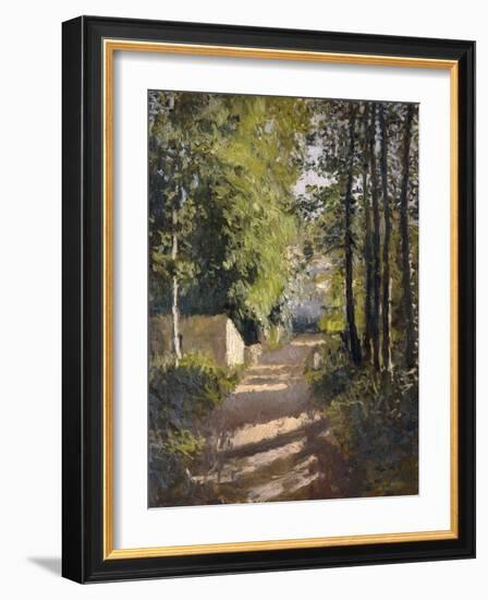 Allee sous-bois en Normandie, 1882-Gustave Caillebotte-Framed Giclee Print