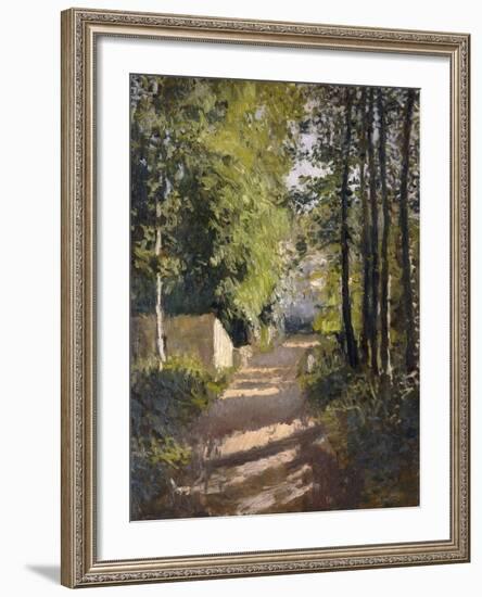 Allee sous-bois en Normandie, 1882-Gustave Caillebotte-Framed Giclee Print