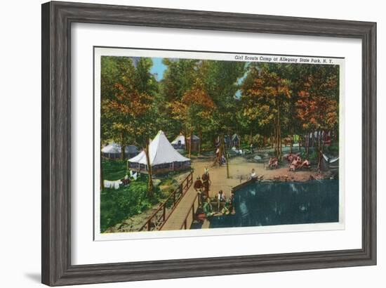 Allegany State Park, New York - View of the Girl Scouts' Camp-Lantern Press-Framed Art Print