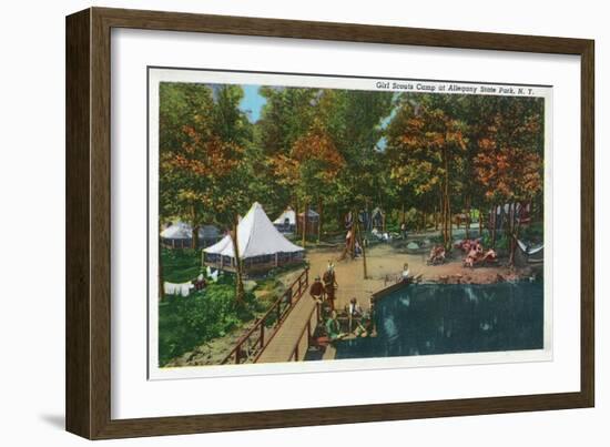 Allegany State Park, New York - View of the Girl Scouts' Camp-Lantern Press-Framed Art Print