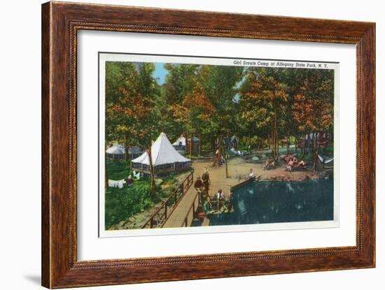 Allegany State Park, New York - View of the Girl Scouts' Camp-Lantern Press-Framed Art Print