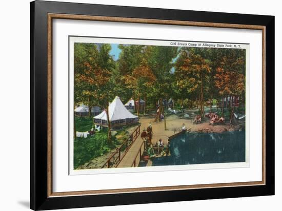 Allegany State Park, New York - View of the Girl Scouts' Camp-Lantern Press-Framed Art Print