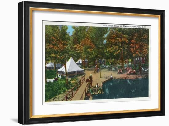 Allegany State Park, New York - View of the Girl Scouts' Camp-Lantern Press-Framed Art Print