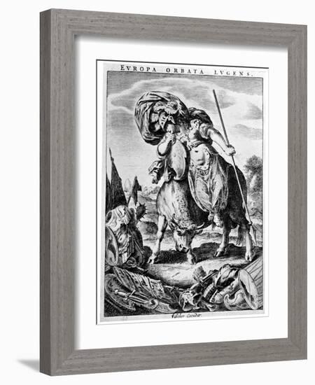 Allegorial View of Europe, Early 17th Century-Cornelis de Visscher-Framed Giclee Print