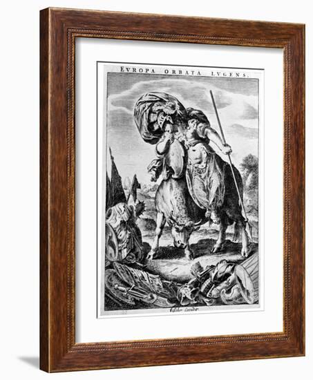 Allegorial View of Europe, Early 17th Century-Cornelis de Visscher-Framed Giclee Print