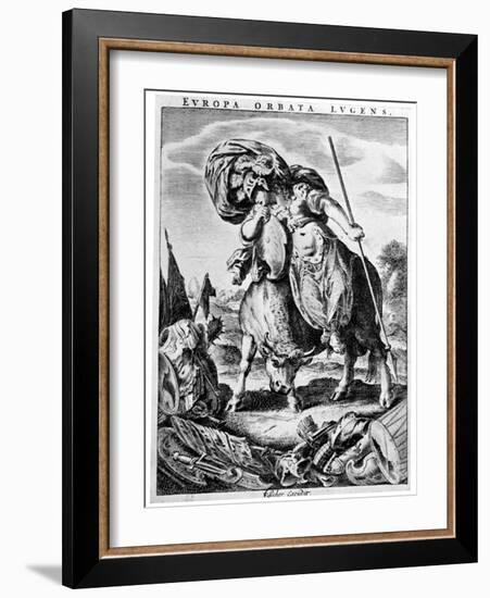 Allegorial View of Europe, Early 17th Century-Cornelis de Visscher-Framed Giclee Print