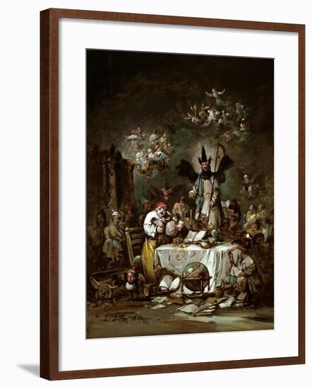 Allegorical Caprice. the Avarice, 1852-Eugenio Lucas Velázquez-Framed Giclee Print