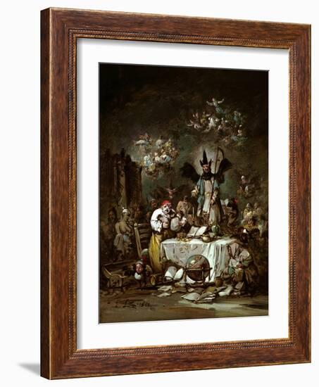 Allegorical Caprice. the Avarice, 1852-Eugenio Lucas Velázquez-Framed Giclee Print