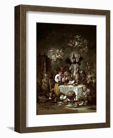 Allegorical Caprice. the Avarice, 1852-Eugenio Lucas Velázquez-Framed Giclee Print