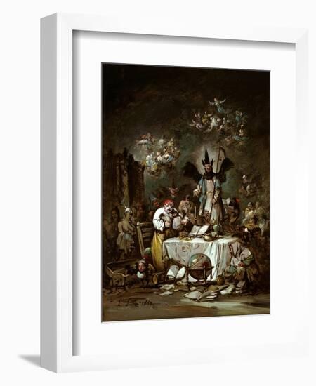 Allegorical Caprice. the Avarice, 1852-Eugenio Lucas Velázquez-Framed Giclee Print