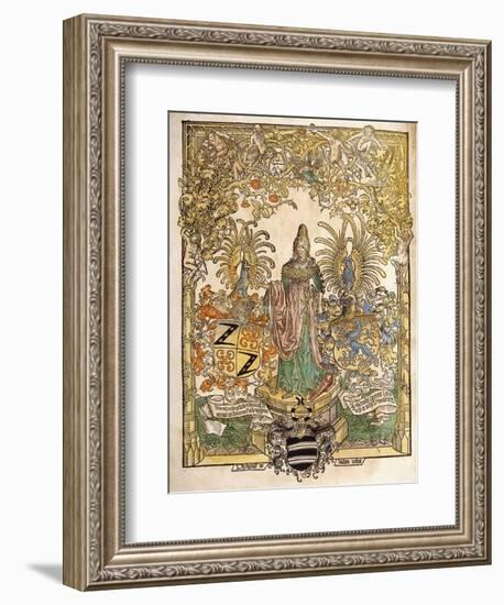 Allegorical Figure of Mainz, 1486-null-Framed Giclee Print