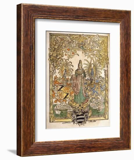 Allegorical Figure of Mainz, 1486-null-Framed Giclee Print