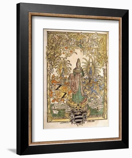 Allegorical Figure of Mainz, 1486-null-Framed Giclee Print