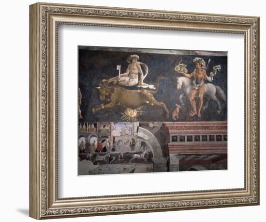 Allegorical representation of the signs of the zodiac by Francesco del Cossa, Italian, c1469-1470-Werner Forman-Framed Photographic Print