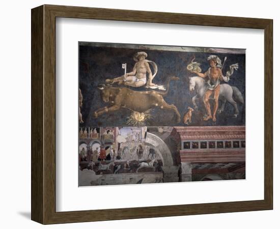 Allegorical representation of the signs of the zodiac by Francesco del Cossa, Italian, c1469-1470-Werner Forman-Framed Photographic Print