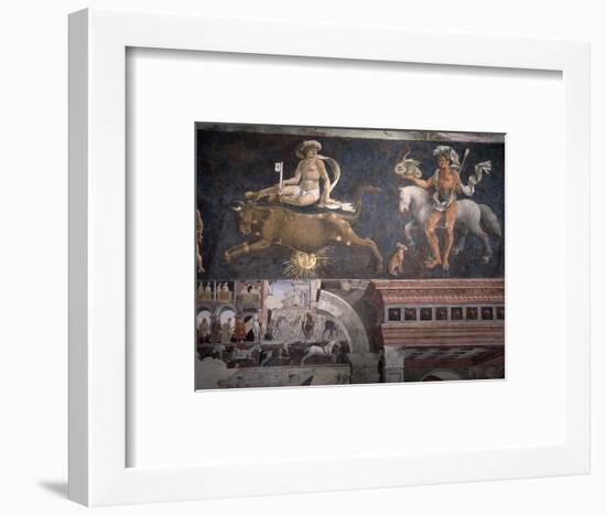 Allegorical representation of the signs of the zodiac by Francesco del Cossa, Italian, c1469-1470-Werner Forman-Framed Photographic Print