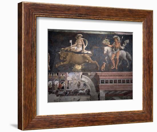 Allegorical representation of the signs of the zodiac by Francesco del Cossa, Italian, c1469-1470-Werner Forman-Framed Photographic Print