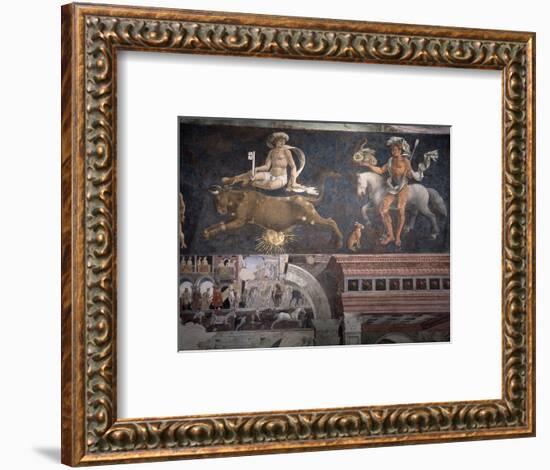 Allegorical representation of the signs of the zodiac by Francesco del Cossa, Italian, c1469-1470-Werner Forman-Framed Photographic Print