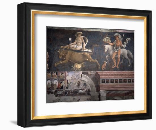 Allegorical representation of the signs of the zodiac by Francesco del Cossa, Italian, c1469-1470-Werner Forman-Framed Photographic Print