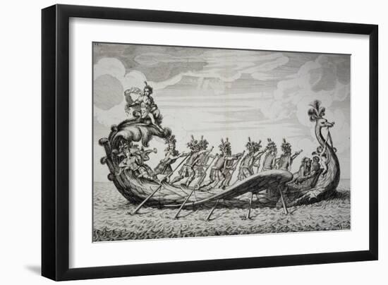 Allegorical Ship in Shape of Swan-null-Framed Giclee Print