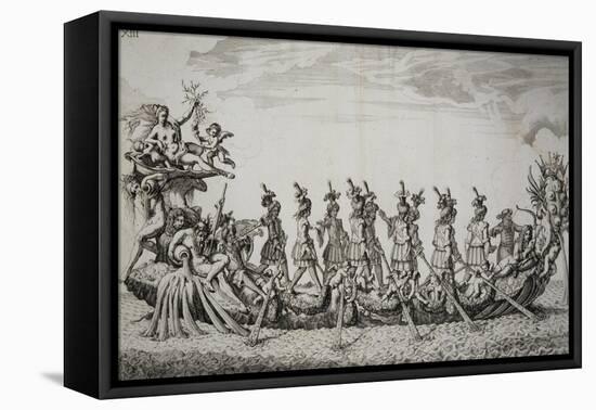 Allegorical Ship with Female Crew-null-Framed Premier Image Canvas