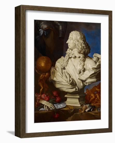 Allegorical Still Life with Bernini's Bust of Francis I D'Este-Francesco Stringa-Framed Giclee Print