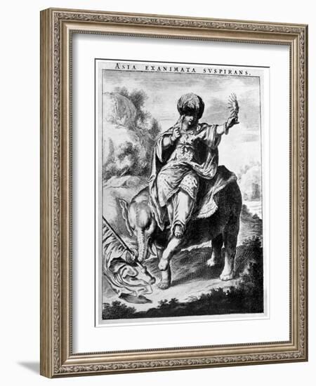 Allegorical View of Asia, Early 20th Century-Cornelis de Visscher-Framed Giclee Print