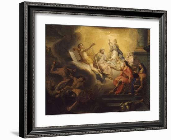 Allégorie à la révocation de l'Edit de Nantes par Louis XIV en 1685-Guy-Louis Vernansal-Framed Giclee Print