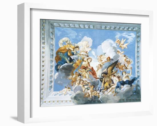 Allegories of the Marriage of Ferdinand II and Vittoria Colonna, 1635-Giovanni De' Fondulis-Framed Giclee Print