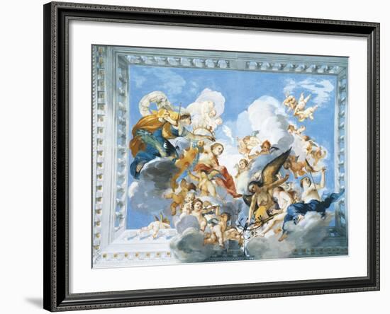 Allegories of the Marriage of Ferdinand II and Vittoria Colonna, 1635-Giovanni De' Fondulis-Framed Giclee Print