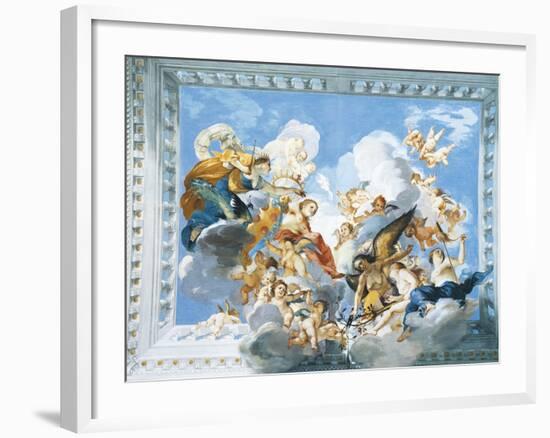 Allegories of the Marriage of Ferdinand II and Vittoria Colonna, 1635-Giovanni De' Fondulis-Framed Giclee Print