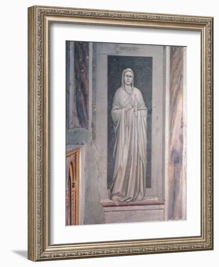 Allegories of Virtues and Vices-Giotto di Bondone-Framed Giclee Print