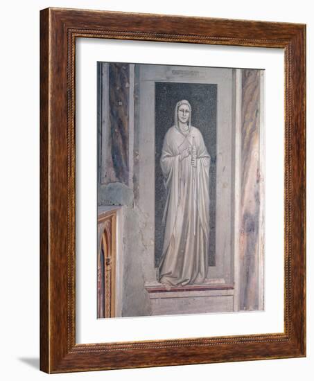 Allegories of Virtues and Vices-Giotto di Bondone-Framed Giclee Print