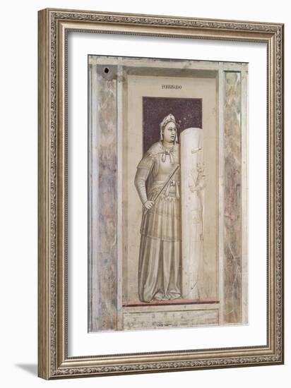 Allegories of Virtues and Vices-Giotto di Bondone-Framed Giclee Print