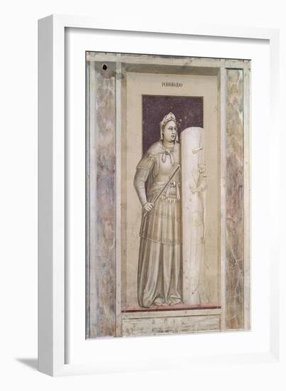 Allegories of Virtues and Vices-Giotto di Bondone-Framed Giclee Print