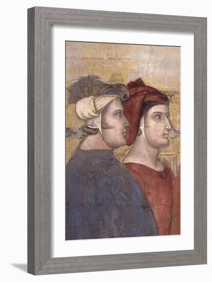 Allegory and Effects of Good Government-Ambrogio Lorenzetti-Framed Art Print