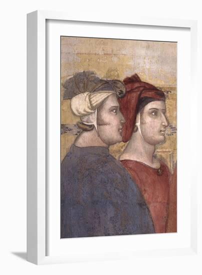 Allegory and Effects of Good Government-Ambrogio Lorenzetti-Framed Art Print