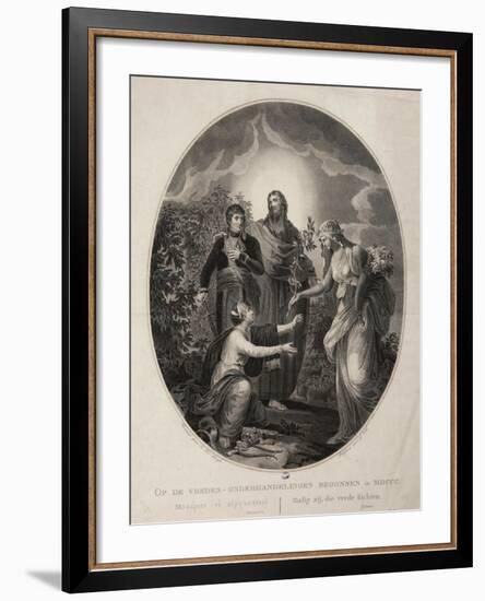 Allegory, Bonaparte Bringing Peace to the Netherlands in 1800--Framed Giclee Print