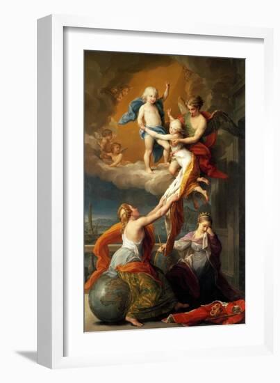 Allegory for the Death of Ferdinand IV's Two Children-Pompeo Batoni-Framed Giclee Print