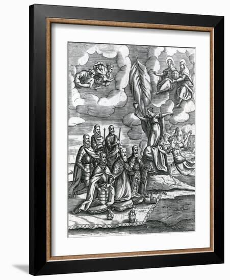 Allegory of a League of Pope Pius V (1504-72) with Catholic Princes, C.1570-71-null-Framed Giclee Print
