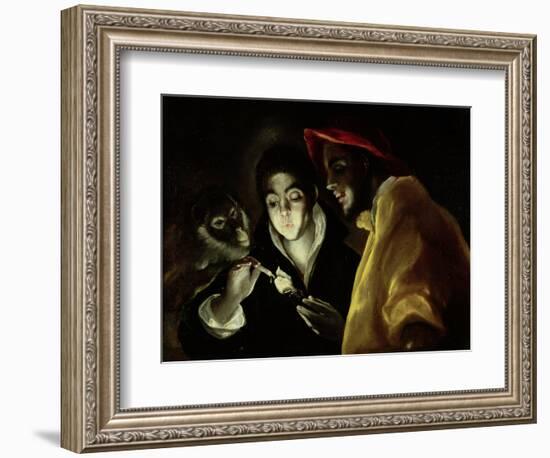 Allegory of a Spanish Proverb, C.1580-85-El Greco-Framed Giclee Print