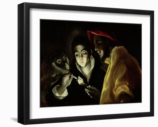 Allegory of a Spanish Proverb, C.1580-85-El Greco-Framed Giclee Print