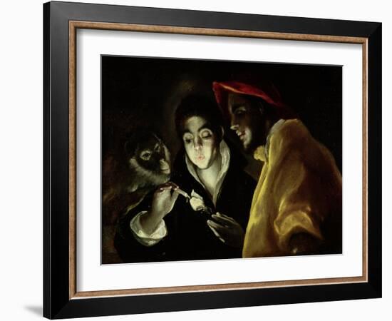 Allegory of a Spanish Proverb, C.1580-85-El Greco-Framed Giclee Print