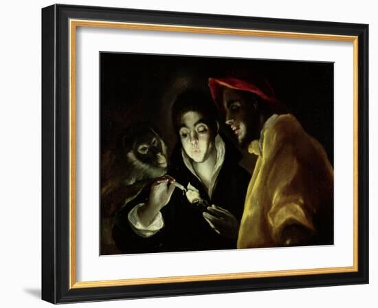 Allegory of a Spanish Proverb, C.1580-85-El Greco-Framed Giclee Print