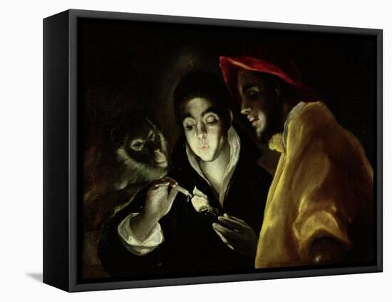 Allegory of a Spanish Proverb, C.1580-85-El Greco-Framed Premier Image Canvas