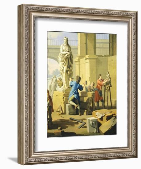 Allegory of Arts, Sculpture, 1751-1752-Giuseppe Zocchi-Framed Giclee Print