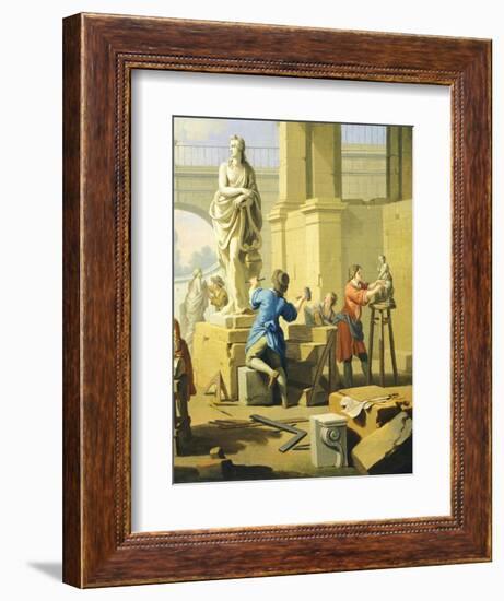 Allegory of Arts, Sculpture, 1751-1752-Giuseppe Zocchi-Framed Giclee Print