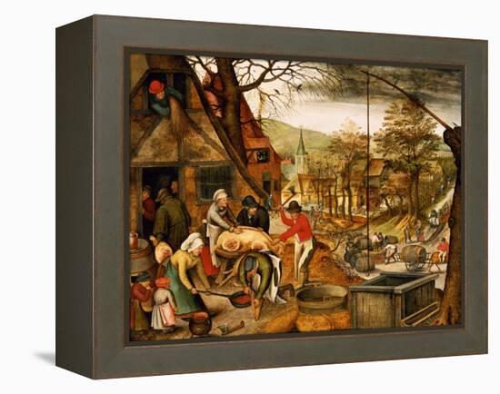 Allegory of Autumn-Pieter Brueghel the Younger-Framed Premier Image Canvas